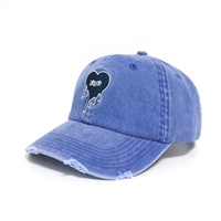 Venta al por mayor personalizado bordado Europeo Americano de alta calidad al aire libre de marca Casual Vintage lavado desgastado clásico papá gorra