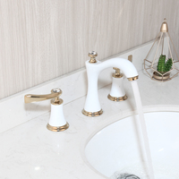 Robinet de lavabo moderne monotrou à poser en noir et or rose, mitigeur eau chaude et froide pour lavabo