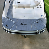 Tapis de pont en mousse EVA imitation teck pour plateforme de bain et cockpit de bateau Rinker 232 (2005), style SeaDek MarineMat Gatorstep, auto-adhésif