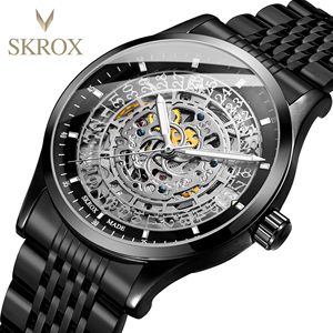 SKROX Montre pour homme Montres mécaniques automatiques lumineuses squelette Montre-bracelet - Product Image 2
