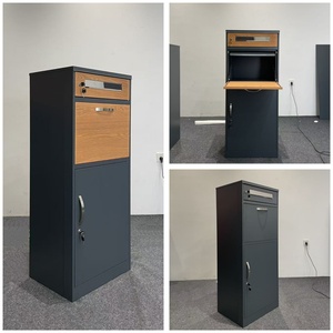 Boîte aux lettres personnalisée en acier durable avec poignée et serrure <span class=keywords><strong>à</strong></span> clé Grande boîte de dépôt de <span class=keywords><strong>colis</strong></span> en métal pour l'extérieur avec bielle pour la maison - Product Image 2