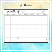 Planificateur mensuel magnétique effaçable à sec de qualité supérieure pour réfrigérateur et bureau, feuille de calendrier magnétique flexible avec revêtement PET résistant aux taches