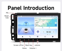 Autoradio 8 pouces 2 Din Android 13 avec GPS Carplay DSP Fonction 4G Écran Auto pour Buick/Chevrolet Equinox GMC Sierra Hummer H2