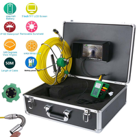 7 "LCD 22mm 20-50m 1000 TVL tuyau de vidange caméra d'inspection d'égout système Endoscope d'inspection étanche IP68 caméra vidéo serpent