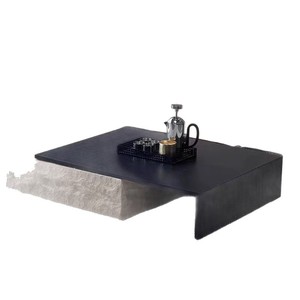 Wabi Sabi Coffee <b>Table</b> <b>Wood</b> <b>Top</b> Modern Simple Design For Living Room - Product Image 3