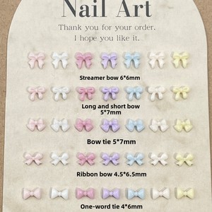 <span class=keywords><strong>Mini</strong></span> nœuds pour nail art, accessoires mignons et doux couleur <span class=keywords><strong>macaron</strong></span>, polyvalents, petits nœuds tridimensionnels en résine, accessoires DIY pour ongles. - Product Image 4