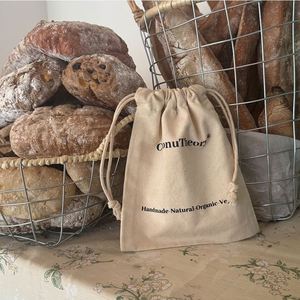 Organic Cotton Biodegradable Durable GOTS Certified Cosmetic <b>Drawstring</b> <b>Bag</b> for Skincare Makeup Gift Craft Stickers Packaging - Product Image 3
