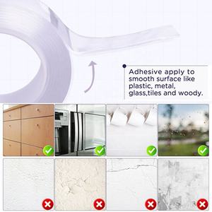 Hittebestendige hoge hechting dubbelzijdige tape transparante plakband anti slip tapijt grijper-1 <span class=keywords><strong>meter</strong></span> - Product Image 3