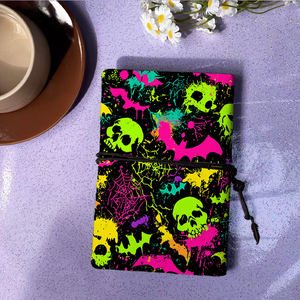 Cahier A6 vintage avec pendentif cravate fait à la main 160 pages papier amovible grand cadeau pour les agents immobiliers crânes chauves-souris Webs Neo - Product Image 3