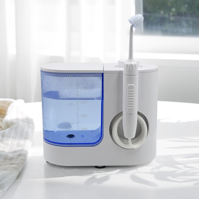 Portable Electric Nose Irrigator for Household Use Desktop Nasal Rinser IPX5 Waterproof 10 Working Levels 1000ml Water Tank Wash