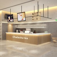 Solutions de design intérieur modernes pour kiosques à café, salons de thé, cafés-bars, comptoirs de caisse lumineux et tables de réception – Fabricant chinois