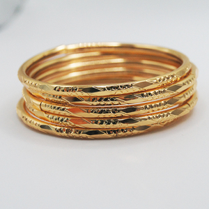 Bracciale Aperto in Rame Placcato Oro 18K 24K Stile Cambogiano, <span class=keywords><strong>Gioielli</strong></span> per Bambini - Product Image 2