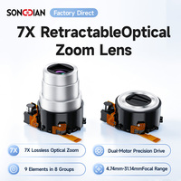 Modul Lensa Zoom Optik 7X dengan Motor, Lensa Retraktil untuk Kamera Digital Kompak OEM ODM