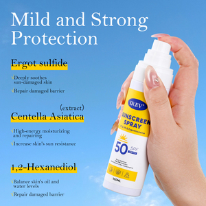 Private Label Yellow <b>Sunscreen</b> <b>Spray</b> with Centella Asiatica Extract for Face &Body Soothing Ultraviolet Protective <b>Spray</b> 100ML - Product Image 4