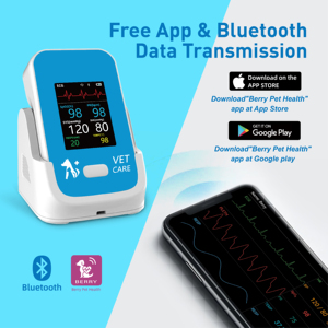 Monitor de Presión Arterial Veterinario Inalámbrico Recargable para Perros, 6 Parámetros, Signos <span class=keywords><strong>Vitales</strong></span> Animales, Bluetooth Preciso - Product Image 2