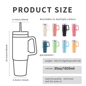 Vaso con aislamiento Watersy de 40oz, vaso de viaje reutilizable, botella de agua de acero inoxidable, taza de viaje, taza de café helado, regalos para la escuela - Product Image 3