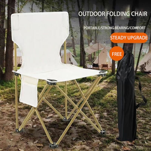 Silla plegable de hierro portátil de tamaño XL, Oxford ligera para acampar al aire libre, senderismo, viajes, talleres, cocinas, escuelas, gimnasios, parques - Product Image 2