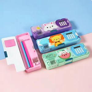 Boîte à crayons multifonctionnelle en plastique de dessin animé mignonne pour les élèves de l'école, trousse à crayons mécanique pour enfants, boîtes à stylos, fournitures pour bébés - Product Image 4