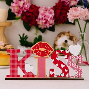 Decoraciones Románticas de Madera con Forma de Corazón y Letras para el Día de San Valentín, Adornos para Mesa, Venta Caliente - Product Image 2