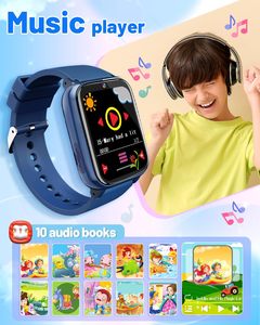 นาฬิกาสมาร์ทวอทช์สำหรับเด็ก อายุ 4-6 ปี กันน้ำ IP68 รองรับซิม SOS ติดตามกิจกรรมหลากหลาย หน้าจอสัมผัส IPS แบตเตอรี่ใช้งานได้ 5-10 วัน - Product Image 3