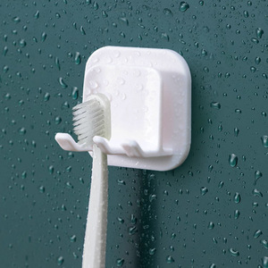 Wall-mounted <b>toothbrush</b> <b>holder</b>, bathroom mouthwash cup drainer, toilet no-drill electric <b>toothbrush</b> and water cup storage rack - Product Image 3