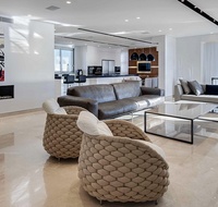 Ensemble de canapé d'angle en osier tressé de jardin confortable et luxueux, imperméable, avec sangle EQ, fauteuil œuf en aluminium avec coussins
