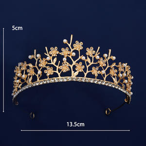 Copricapo sposa in lega di strass accessori per capelli per festa di compleanno performance <span class=keywords><strong>corona</strong></span> principessa <span class=keywords><strong>gioielli</strong></span> - Product Image 2