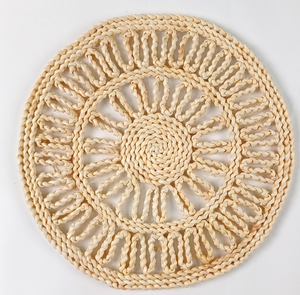 مفرش طاولة دائري من مواد طبيعية مصنوع من الذرة، مفرش غربي الطراز، وسادة زخرفية لتزيين الأطباق - Product Image 4