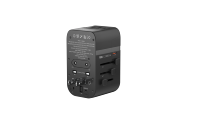 Adaptor Perjalanan Universal GaN 100W Dengan USB dan Tipe C 4 Stopkontak AC 5 Port PD QC Fuse untuk Ponsel Laptop Kotak Retail Seluruh Dunia