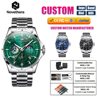 OLEVS5538 Herren-Quarzuhr, Sternenhimmel, grünes Zifferblatt, Edelstahlband, 30 m wasserdicht, Multifunktionskalender, Business-Armbanduhr