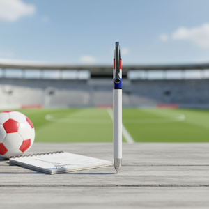 Penna a Sfera in Alluminio Arancione, Penna Metallica Novità Ispirata allo Sport, Penna Promozionale - Product Image 3