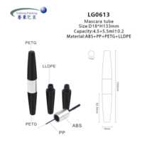Tube de mascara double embout de 10 ml de qualité supérieure, avec capuchon ABS intégré, en PETG noir, emballage vide double face pour cils, vente en gros