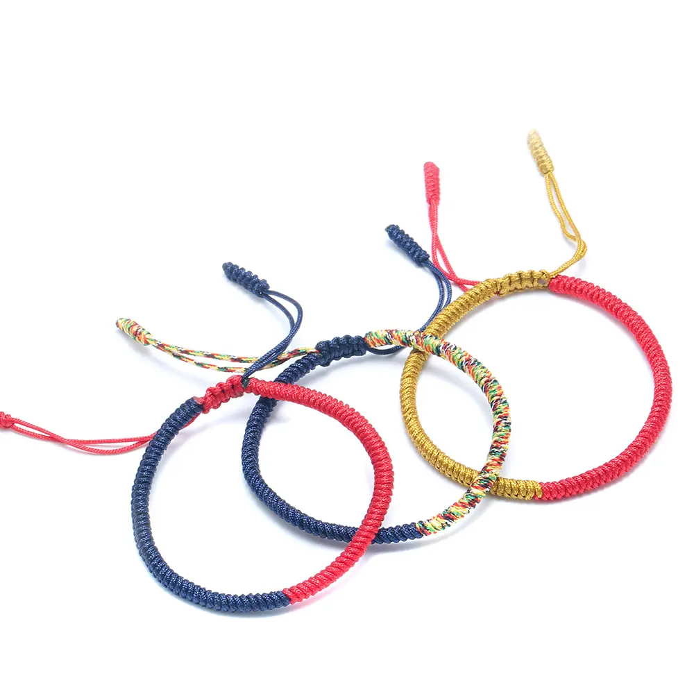 Wholesale Tie The Lucky Knot Bracelet String Bracelet Adjustable Women Adjustable Red Handmade Rope Cord Wire Bracelet Unisex