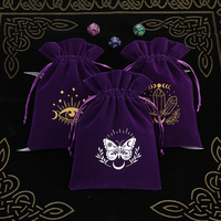 5 pcs/lot en vrac velours lune soleil Tarot sac de rangement cartes de jeu de société paquet de cordon fournitures de sorcellerie pour autel Tarot pochette
