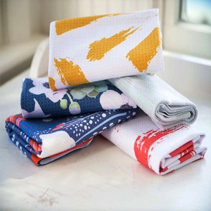 Serviettes <span class=keywords><strong>de</strong></span> cuisine et torchons en microfibre gaufrée, vierges, antimicrobiennes, douces, absorbantes et sans peluches, vente en gros usine - Product Image 2