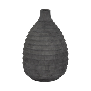 Vaso in ceramica contemporaneo a coste per l'arredamento del soggiorno e come complemento decorativo per la casa, vaso decorativo per fiori per camera da letto o ufficio - Product Image 3