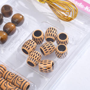 BELLEWORLD vente en gros de pinces à cheveux métalliques dorées kit de perles en bois <span class=keywords><strong>tube</strong></span> en filigrane accessoires de cheveux pour tressage de décoration - Product Image 2