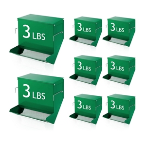 Mangeoire à lapins en métal personnalisée pour cages <span class=keywords><strong>Distributeur</strong></span> extérieur de nourriture pour petits animaux avec couvercle pour lapins cochons d'Inde - Product Image 1