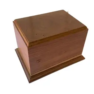 Wholesale Custom Human Cremator Adult Wooden Funeral Ashes Handmade Keepsake Supplies Cremation Urns