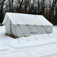 HOMFUL OEM vente en gros de luxe étanche glamping toile de coton tente murale 12 'X 14' pour le camping en plein air