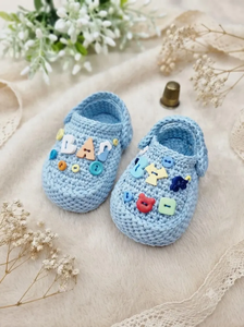 Zapatos de bebé de ganchillo, sandalias infantiles de suela suave, calzado de verano con decoración de botones, calzado para antes de caminar - Product Image 2