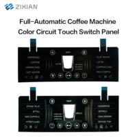 Panel de Membrana con Teclado de Control OEM, Impresión de Pantalla, Material PET/PC, Interruptor Táctil a Color para Máquina de Café Totalmente Automática