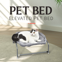Hamac pour chat, cadre en métal robuste, respirant, pliable, surélevé, lit pour animaux de compagnie, pour chiens et chats