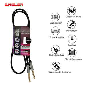 <span class=keywords><strong>สาย</strong></span>เครื่องดนตรี6.35TS เป็น6.35 TS แจ็กเก็ต PVC มีความยืดหยุ่นพร้อมสาย <span class=keywords><strong>AUX</strong></span> ทองแดงชุบทอง - Product Image 2