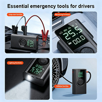 Démarreur de voiture 1000A Peak avec compresseur d'air, booster de batterie portable 12V 8000mAh pour véhicules essence 3.5L et diesel 2.8L