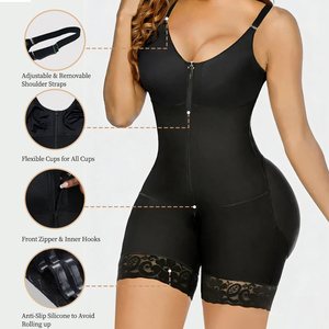 <span class=keywords><strong>Body</strong></span> <span class=keywords><strong>Modellante</strong></span> Senza Cuciture con Compressione Forte e Vita Regolabile per Donna, Ideale per Modellare la Figura e l'Uso Quotidiano - Product Image 1