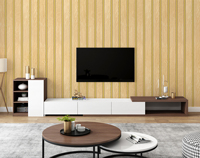 Autocollant mural en fibre de bois, papier peint adhésif à effet bois, autocollant mural élégant et luxueux, rouleaux de papier peint pour salon