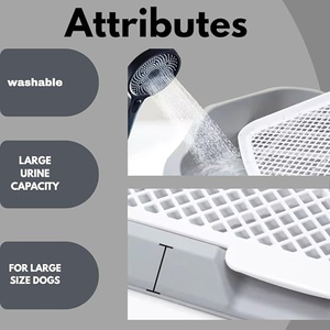 Toilette pour chien et chiot en PP, détachable, lavable, pour l'apprentissage de la propreté, style planche plate - Product Image 4
