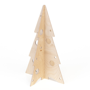 Arbre de noël en bois pour décoration de maison, OEM, personnalisé, article d'intérieur en bois pour noël - Product Image 3