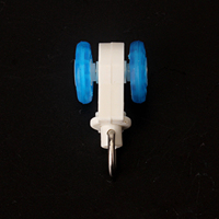 En gros, curseur de rideau pliable en S à ondulation, espacement personnalisé 60/70/80mm, pour rail de rideau, usage domestique et hôtelier